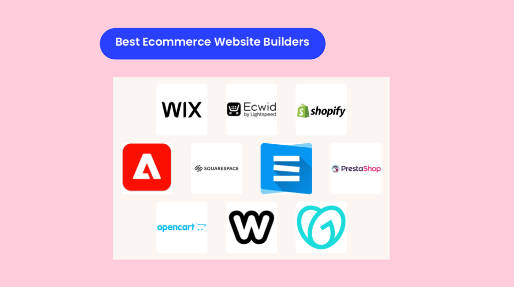 Best Best Ecommerce Website Builders logos 59714